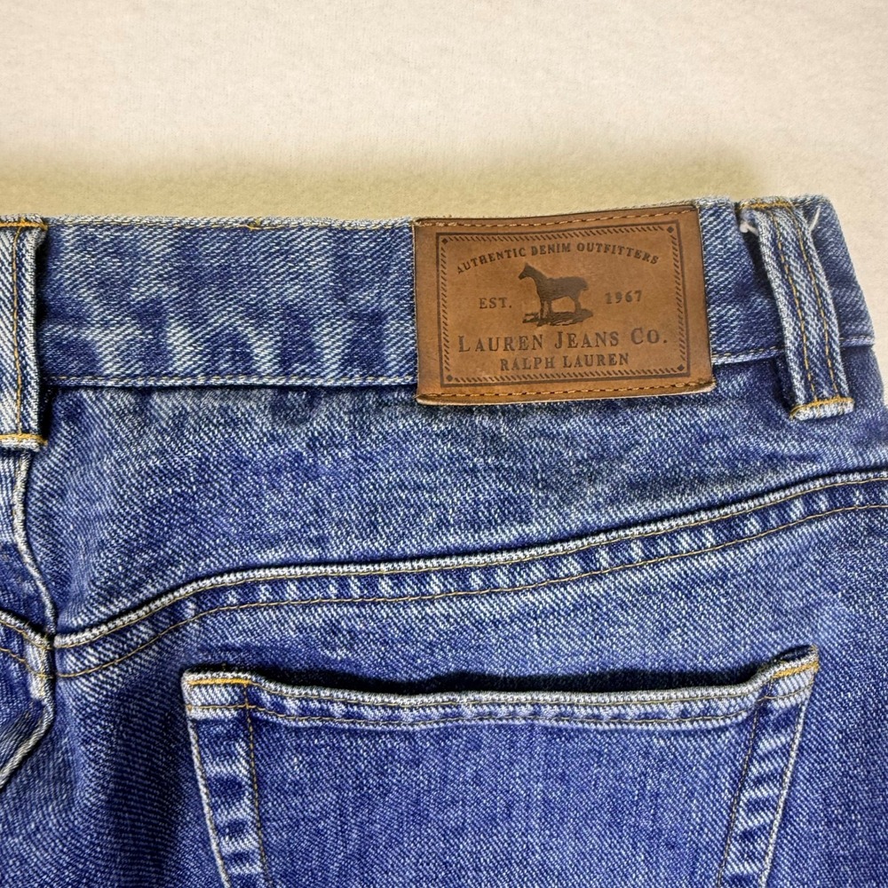 Ralph Lauren VTG 90's High Rise Straight Leg Blue Jeans Sz12 Cotton Mom Jeans - Picture 7 of 9